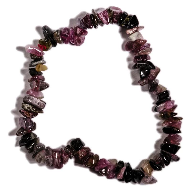 Pulsera piedra turmalina bicolor