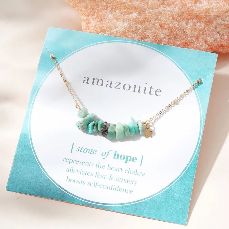 collar con piedra amazonita
