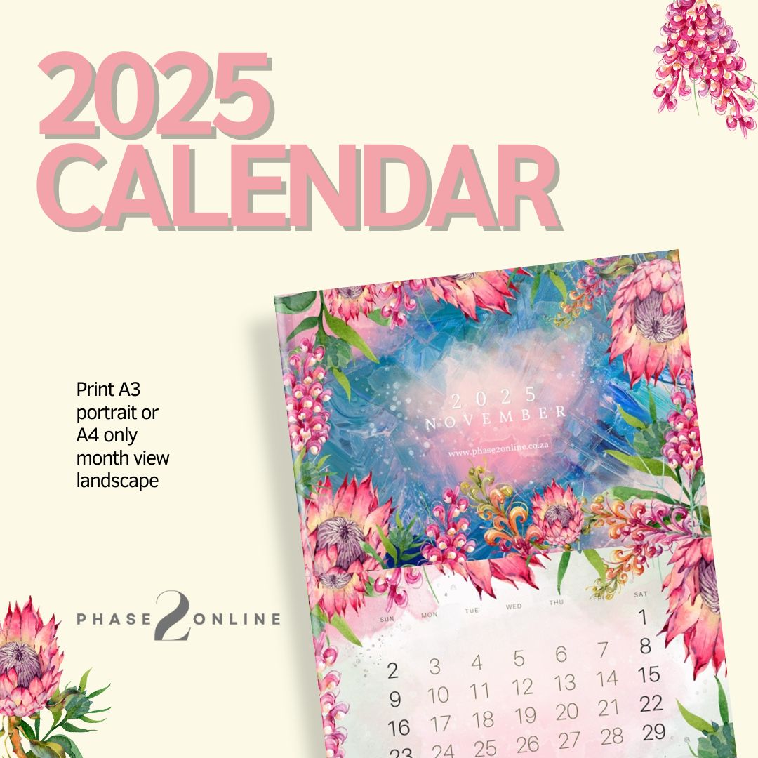 2025 Calendar - Protea