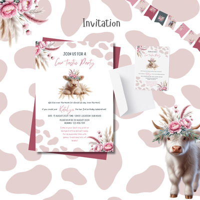 Highland Cow Party Package
