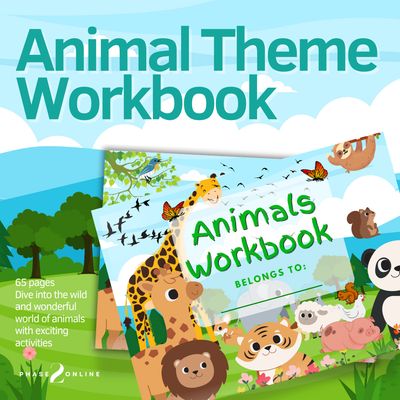 Animal Theme Workbook - 65 pages