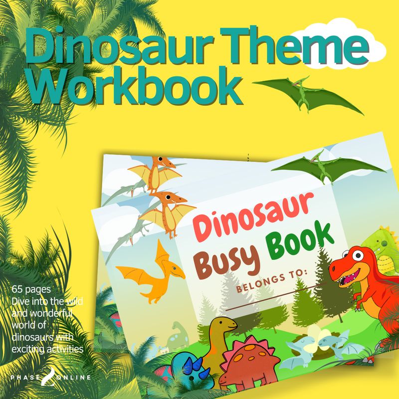 Dinosaur Theme Workbook - 64 pages