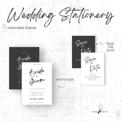 Wedding Stationery Set - Minimalistic (editable)