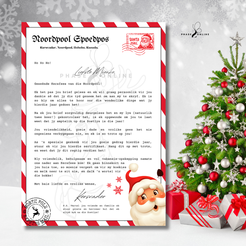 Letter FROM Santa - Brief VAN Kersvader