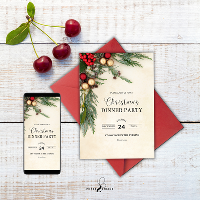 Christmas Set 1 - Greenery &amp; Cherries