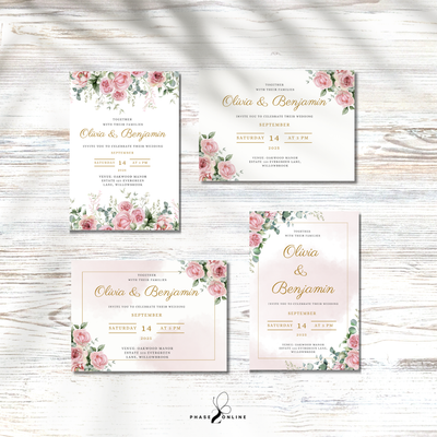 Complete Blush Roses Wedding Bundle
