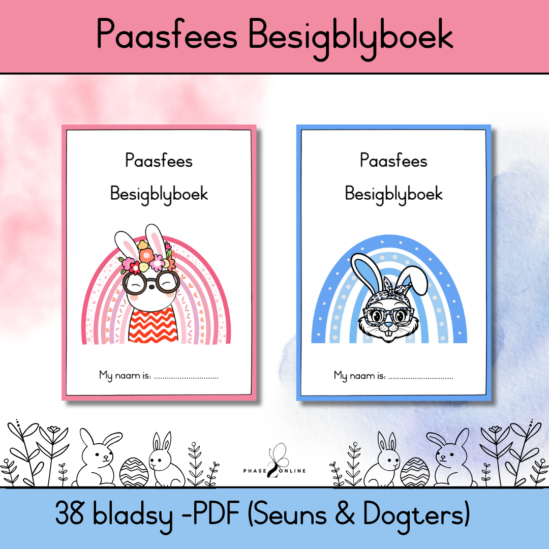 Paasfees Besigblyboek - PDF 38 bladsye (Seuns &amp; Dogters)