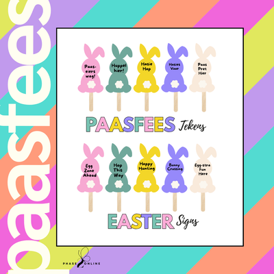 ​FREE Easter Egg Hunt Bunny Signs – English &amp; Afrikaans