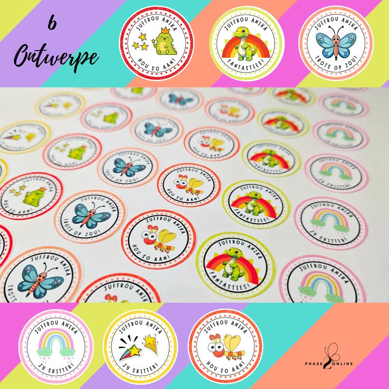 Persoonlike Juffrou Plakkers | Personalised Teacher Stickers 2