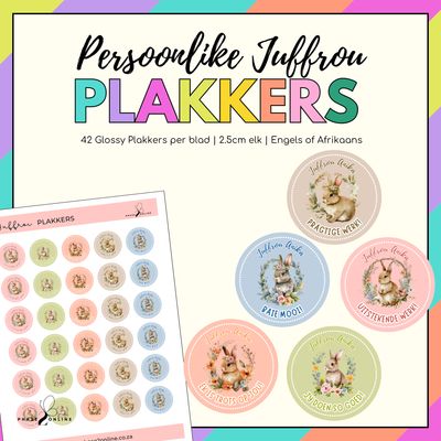 Persoonlike Juffrou Plakkers | Personalised Teacher Stickers 3