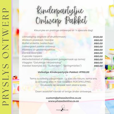 Custom - Kinderpartytjie Ontwerpe