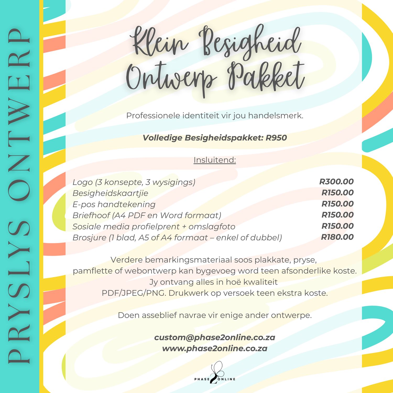 Custom - Besigheid Identiteit Ontwerpe