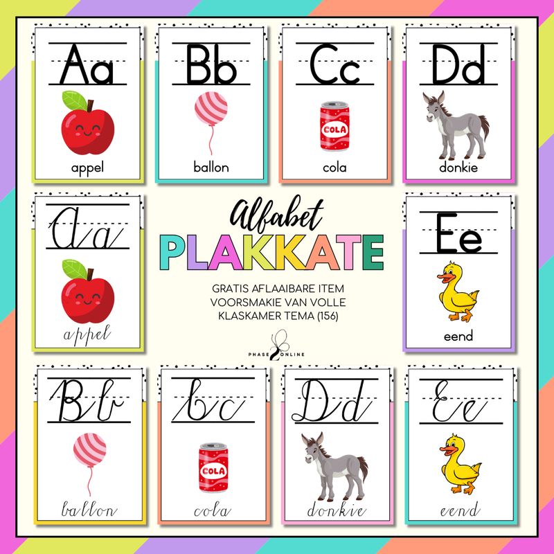 Gratis Alfabet Plakkate - Voorskou van ons nuwe tema