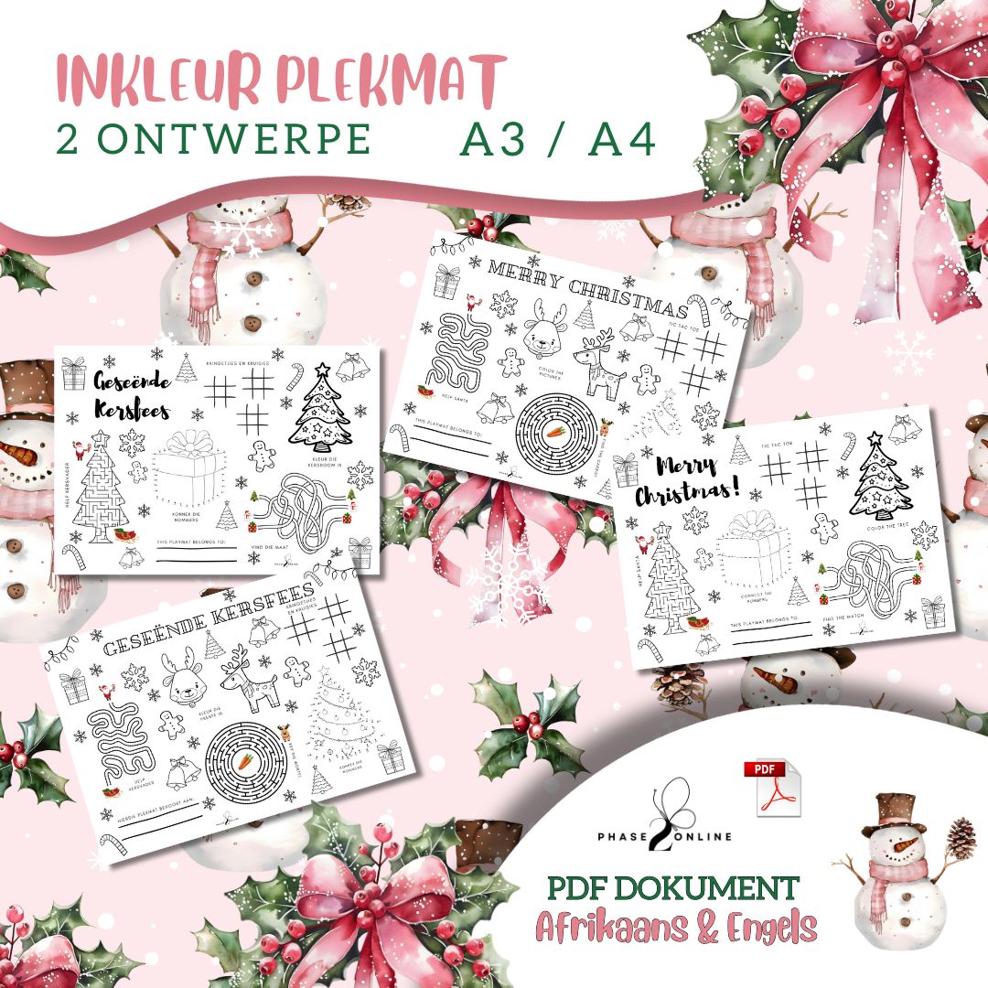 Kersfees Speelmatte vir Kinders