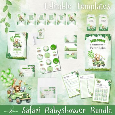 Safari Babyshower Bundle