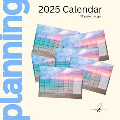 2025 Desk Calendar Sunset