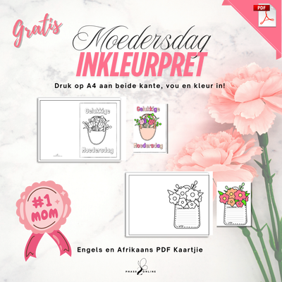 Moedersdag Inkleurkaartjie Eng &amp; Afr
