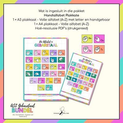 ASL Gebaretaal Alfabet – Digitale Leer Pakket (A–Z)