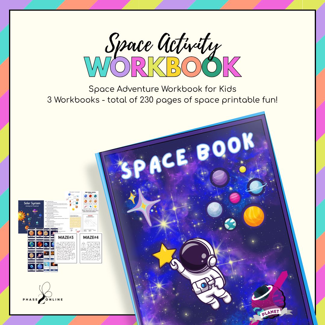 Space Adventure Workbook - 230 pages