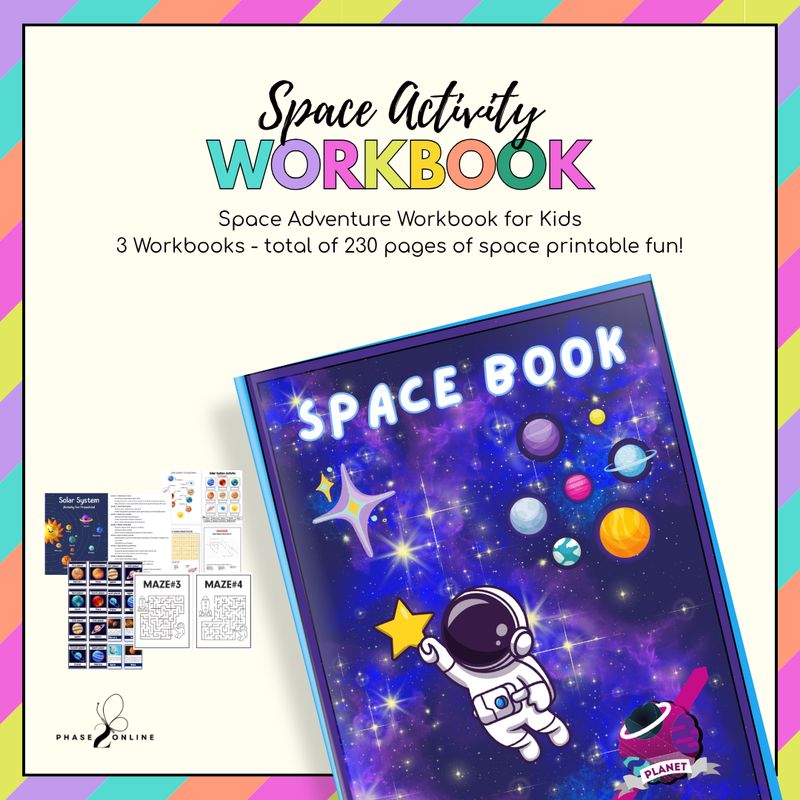 Space Adventure Workbook - 230 pages