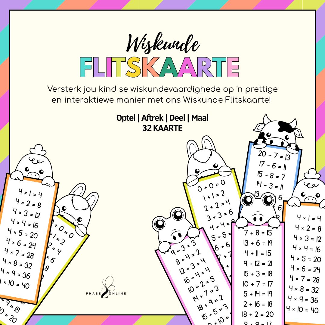 Wiskunde Flitskaarte