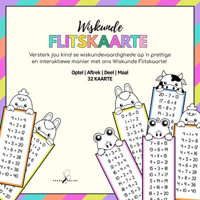 Wiskunde Flitskaarte