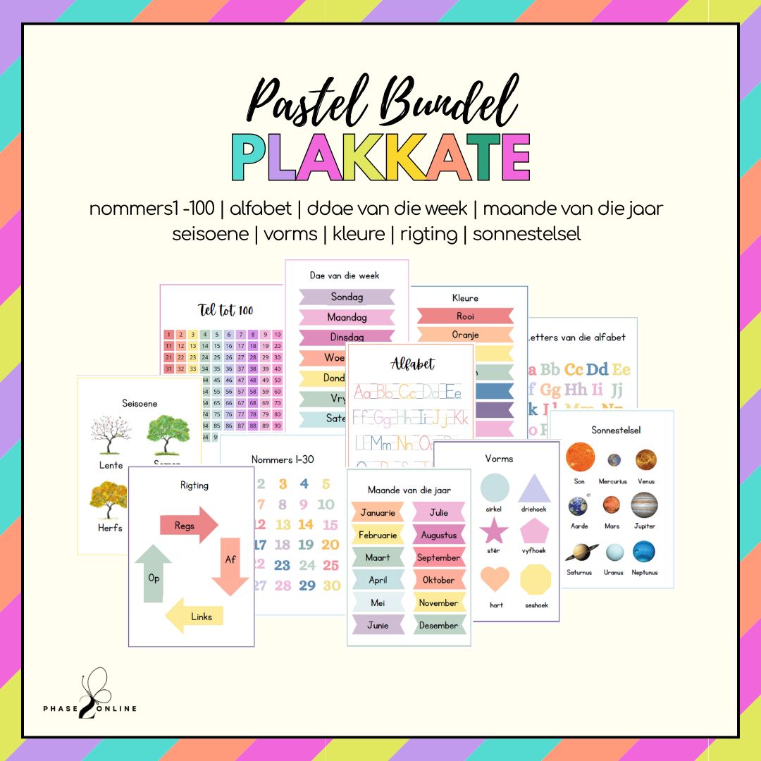 Opvoedkundige Plakkate - Pastel