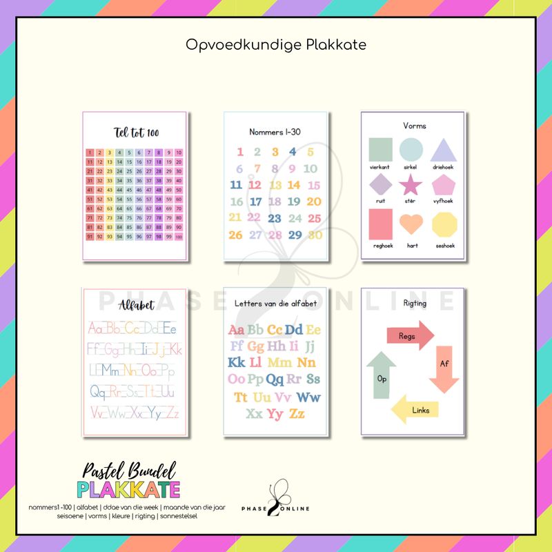 Opvoedkundige Plakkate - Pastel