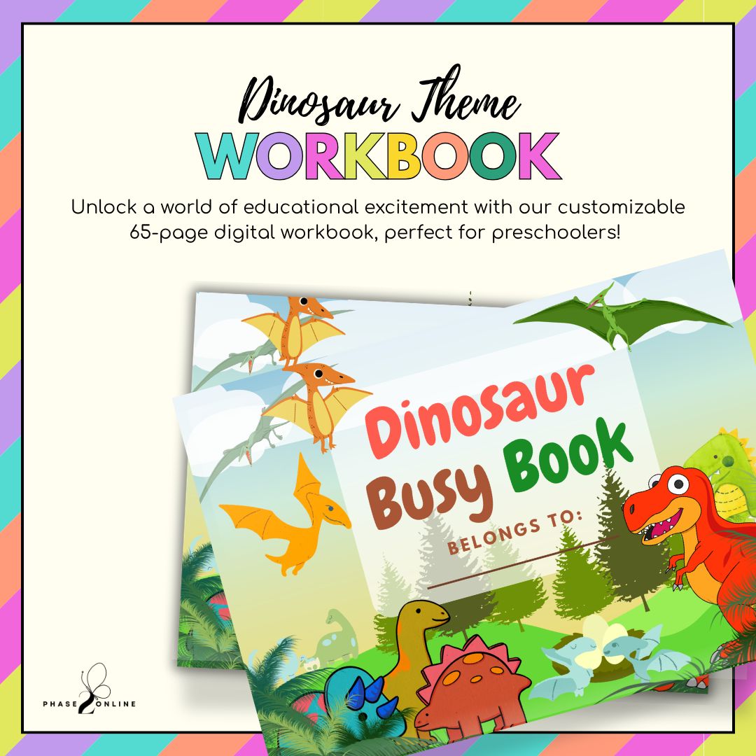 Dinosaur Theme Workbook - 64 pages