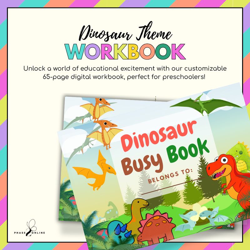 Dinosaur Theme Workbook - 64 pages