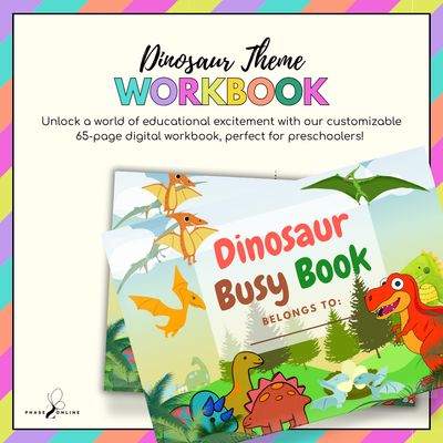 Dinosaur Theme Workbook - 64 pages
