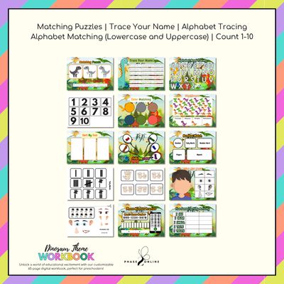 Dinosaur Theme Workbook - 64 pages
