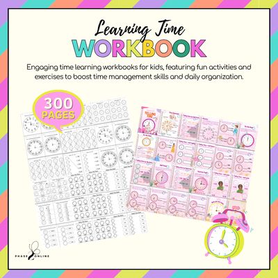 Time Learning Workbook - 300 pages