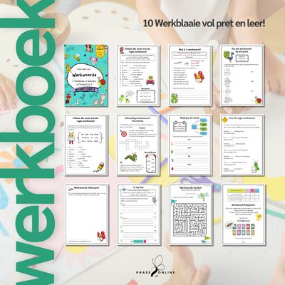 Printable Afrikaans woordsoorte werkboeke vir laerskool kinders