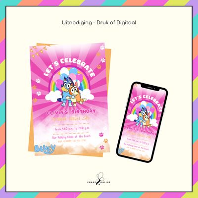 ​Pienk Bluey Dogtertjie Verjaarsdag Partytjie Bundel