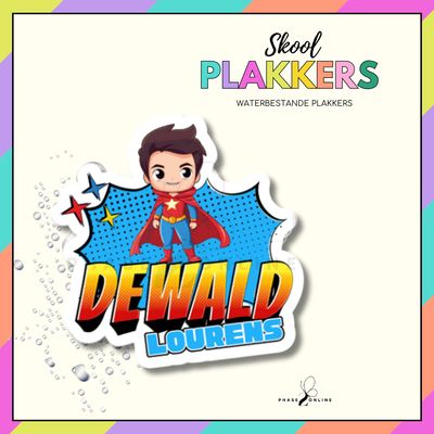 Waterbestande Naamplakkers - SUPERHERO