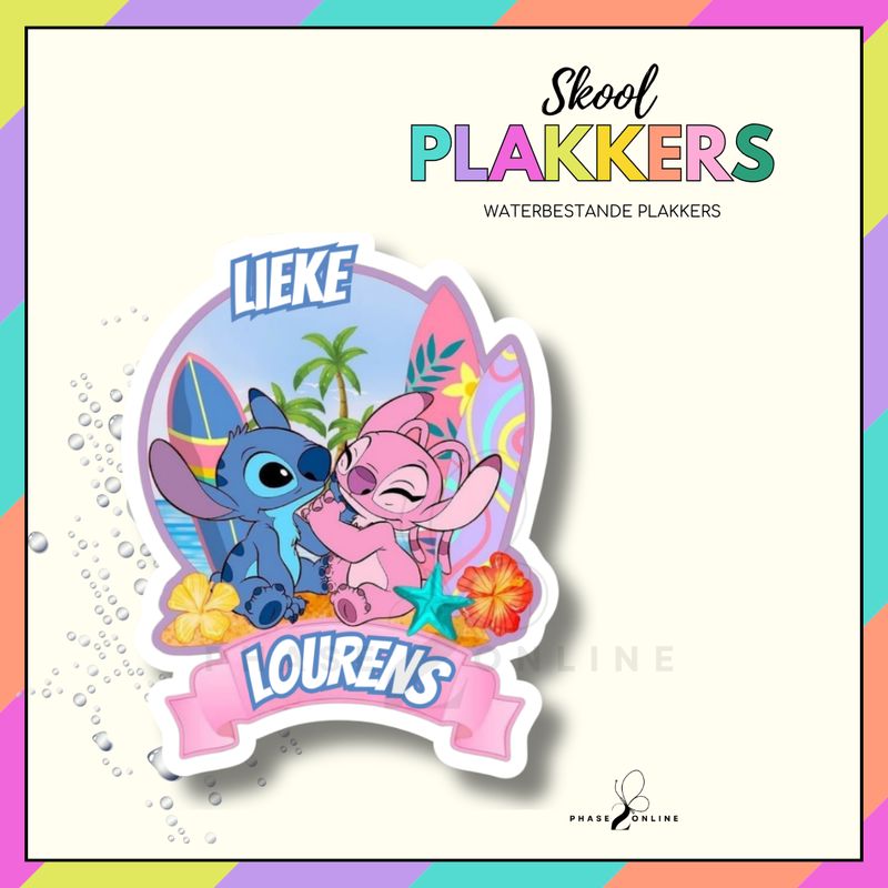 Waterbestande Naamplakkers - STITCH