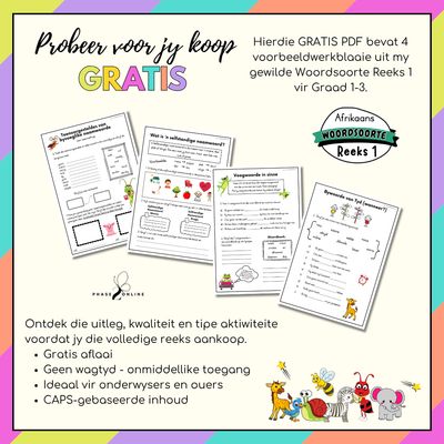 Probeer voordat jy koop | Reeks 1 | 4 Werkblaaie (PDF)