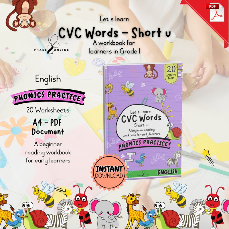 CVC Words - Short U | Workbook