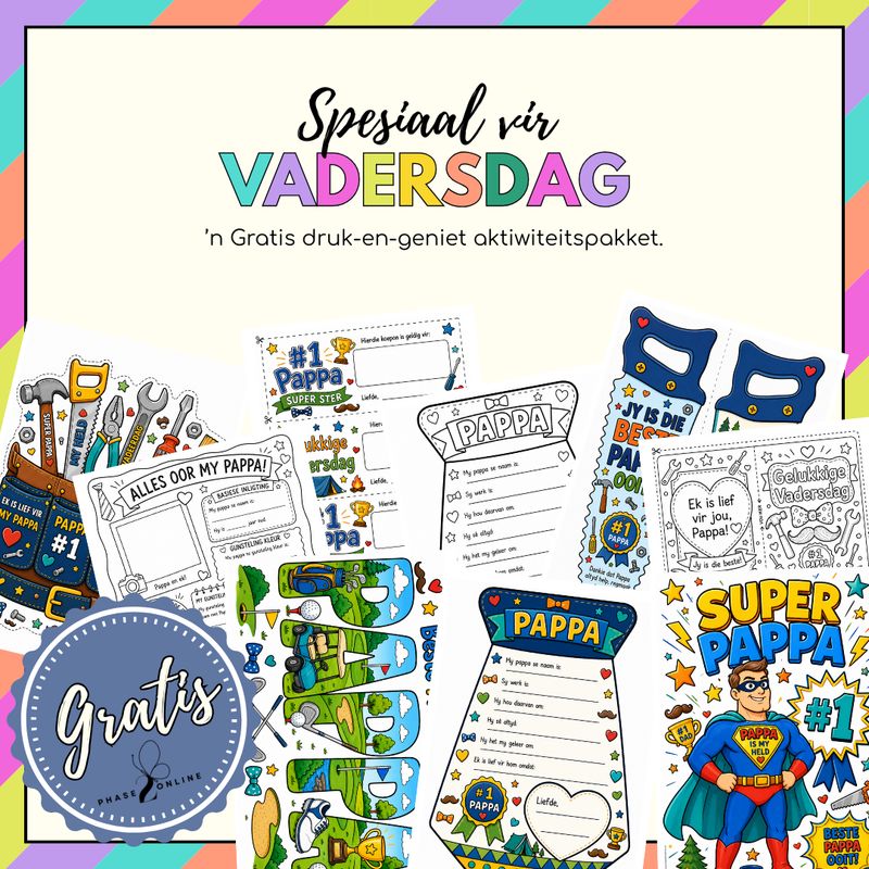 Vadersdag Gratis Aktiwiteite pdf download