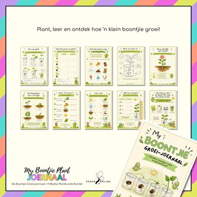 My Boontjie Groei-joernaal | 11-Bladsy Plantkunde Bundel
