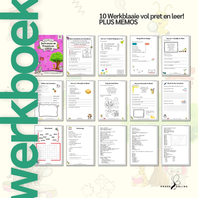 Instruksies &amp; Prosedures | Leesbegrip | REEKS 3