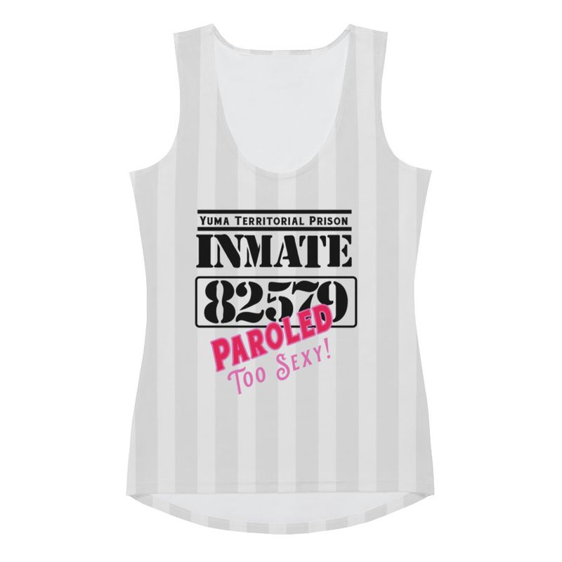Paroled: Too Sexy Prison Striped Tank