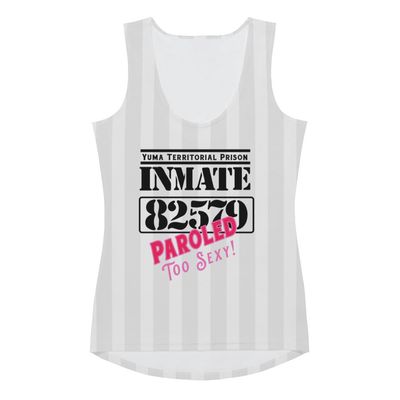 Paroled: Too Sexy Prison Striped Tank