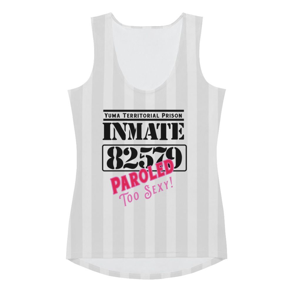 Paroled: Too Sexy Prison Striped Tank