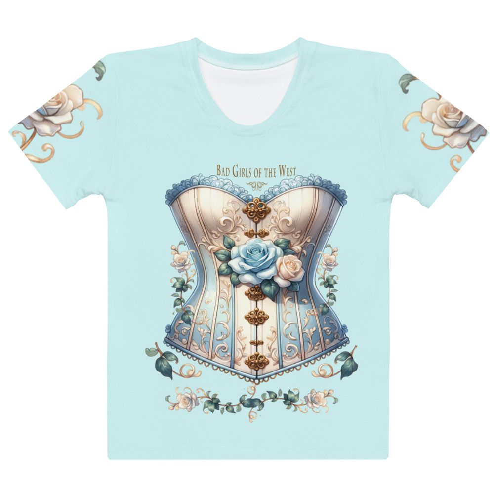 Victorian Peacock Blue Corset Shirt