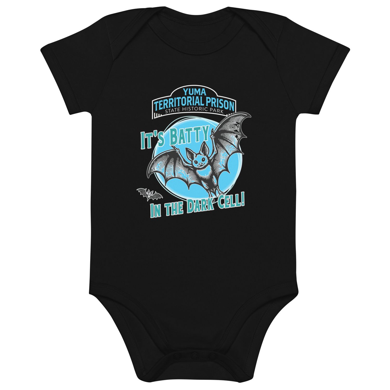 It&#39;s Batty in the Dark Cell Organic Cotton Baby Bodysuit