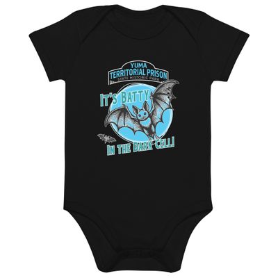 It&#39;s Batty in the Dark Cell Organic Cotton Baby Bodysuit