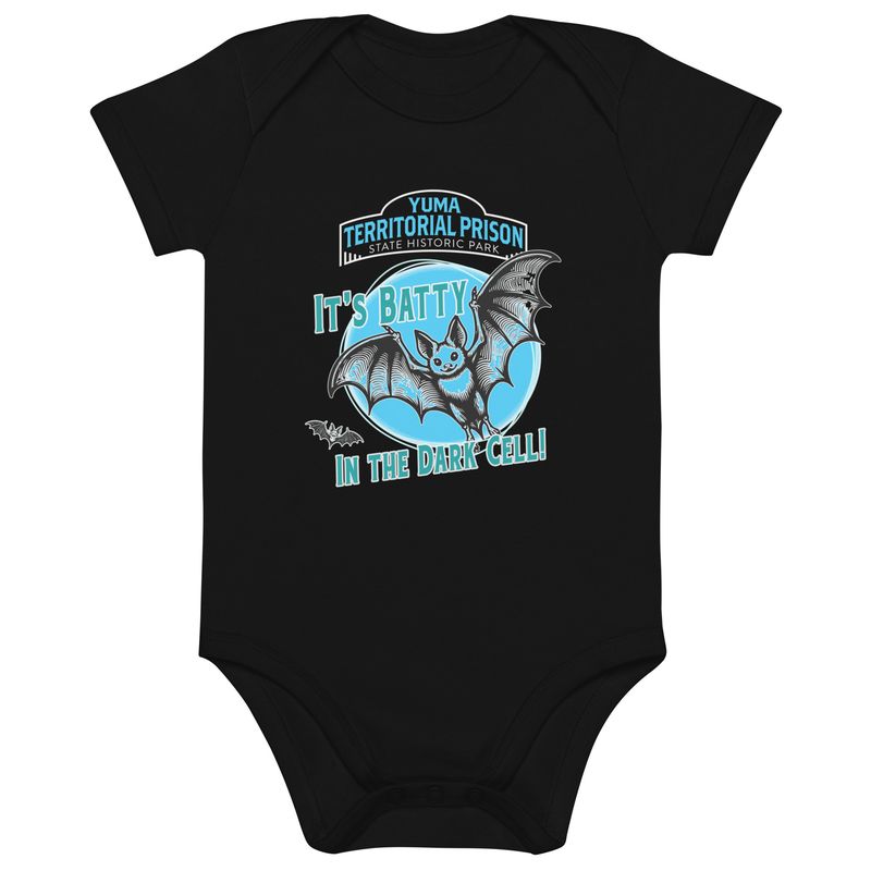 It&#39;s Batty in the Dark Cell Organic Cotton Baby Bodysuit
