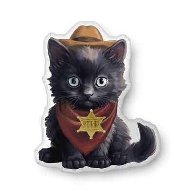 Sheriff "Boo" Kitty Pillow (22") Sheriff "Boo" Kitty Pillow (22")
